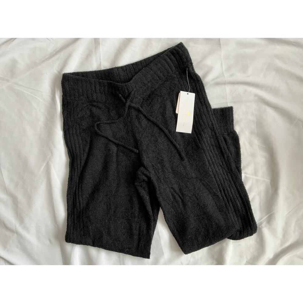 Spiritual Gangster Peace Love and Yoga Black Super Cozy Jogger Pant NWT